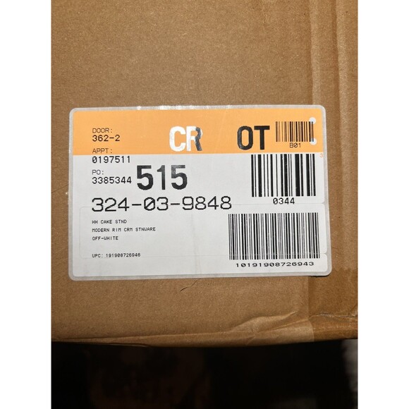 11" Modern Rim Stoneware Cake Stand Cream - Hearth & Hand with Magnolia - New - Picture 5 of 5